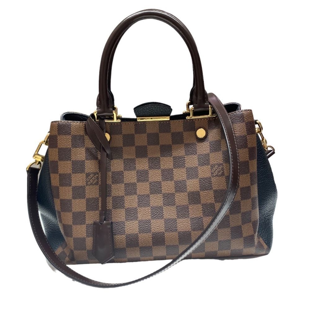 Louis Vuitton Brittany Damier Ebene Canvas Brown Shoulder Bag